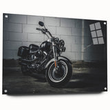 Large abstract wall art featuring swirling blue and gray tones on canvas, ideal for modern bedroom or dining room ambiance.