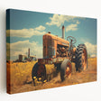 Large acrylic print of a vintage car in muted sepia tones, ideal for kitchen wall art.
