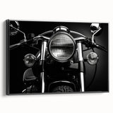 Black and white vintage poster art of a landscape, printed on canvas, suitable for bedroom wall decor.
