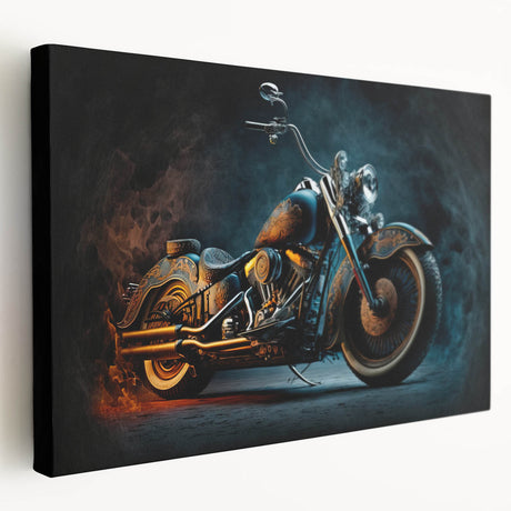Large abstract acrylic print in vibrant blue and green hues, ideal for kitchen wall art.