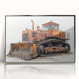 Mid-century modernist art deco poster featuring geometric shapes in muted tones, ideal for nursery wall decor.