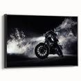 Black and white vintage poster art of a classic car, printed on canvas, suitable for bedroom decor.