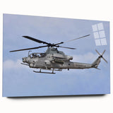 Large abstract wall art print in vibrant blue and green hues on canvas, suitable for bedroom or dining room decor.