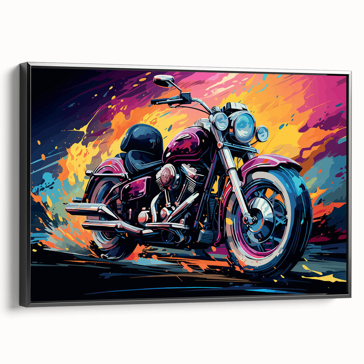 Black and white vintage poster art of a classic car, printed on canvas, suitable for bedroom decor.