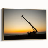 Landscape painting featuring a vintage car in black tones on a canvas, suitable as wall art for a bedroom.