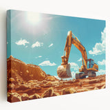 Large acrylic print of a vintage car in muted gray and blue tones, ideal for kitchen wall art.