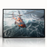 Large abstract wall art featuring swirling blue and white patterns on canvas, ideal for modern living room decor.