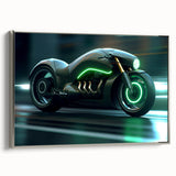 Landscape art painting featuring a vintage car in colorful hues on a black background, ideal for office decor.