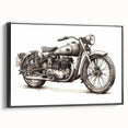 Black and white vintage poster art of a classic car, ideal for bedroom wall decor.