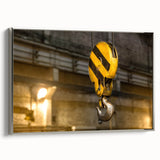 Landscape painting of a colorful forest on black background, rendered in vintage poster style on canvas.