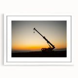 Abstract art print featuring swirling blue and gray tones on canvas, suitable for dining room or bedroom decor.