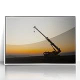 Art deco poster depicting a stylized vintage car in bold black and white tones, ideal for modern nursery wall decor.