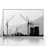 Art deco poster featuring a stylized vintage car in pastel blue and pink, printed on canvas, suitable for nursery wall art.