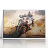 Art deco poster featuring a stylized vintage car in muted metallic hues on a framed canvas, suitable for nursery wall art.