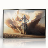 Mid-century modernist art poster featuring geometric shapes in muted earth tones, ideal for nursery wall decor.