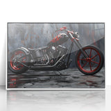 Art Deco poster featuring a stylized vintage car in muted gold and navy tones on canvas, suitable for modern art wall decor.