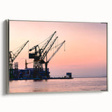 Landscape art painting on canvas featuring a vintage car in colorful hues, ideal for decorating a living space.