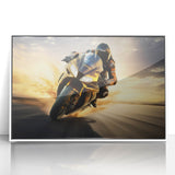 Art deco poster featuring a stylized vintage car in muted silver and black tones, ideal for nursery wall art.