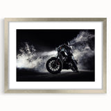 Textured art print of abstract swirls in muted gray and blue tones on canvas, suited for bedroom decor.