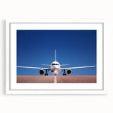 Abstract art print featuring swirling blue and green hues on a canvas.