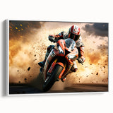 Vintage poster art of a classic car in vibrant colors on a black background, ideal for living room decor.