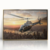 Mid-century modernist art print of abstract shapes in muted blue and orange, ideal for nursery wall decor.