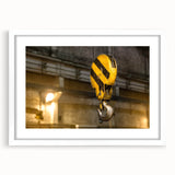 Abstract art print featuring swirling blue and gray tones on canvas, suitable for bedroom or dining room decor.