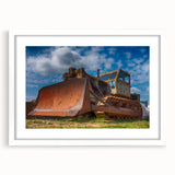 Abstract art print featuring swirling blue and gray tones on canvas, ideal for modern dining room decor.