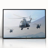 Large abstract wall art on canvas featuring swirling blue and gold patterns, ideal for modern art wall decor.