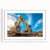 Abstract art print featuring swirling blues and greys on canvas, suitable for modern dining room decor.