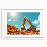 Abstract art print featuring swirling blue and white patterns on canvas, suitable for dining room or bedroom decor.