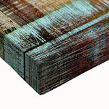 Abstract architectural design wall art collection on stretched canvas, showcasing vibrant colors and intricate patterns, perfect for modern home decor.