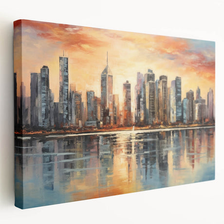 Abstract architecture design wall art collection featuring modern geometric shapes in muted colors on stretched canvas, ideal for contemporary decor.