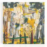 Abstract expressionist wall art design showcasing vibrant colors and dynamic brushstrokes on a stretched canvas, perfect for modern decor.