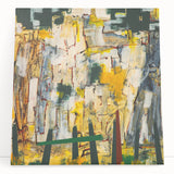 Abstract expressionist wall art canvas featuring vibrant colors and dynamic brushstrokes, ideal for modern home decor or gallery display.