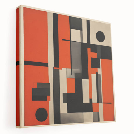 Abstract expressionist wall art design on stretched canvas, showcasing vibrant colors and dynamic brush strokes, perfect for modern decor.