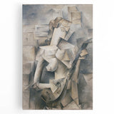 Colorful abstract expressionist wall art design on stretched canvas, showcasing vibrant swirls and bold shapes that enhance modern decor.