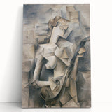 Abstract expressionist wall art design on stretched canvas, showcasing vibrant colors and dynamic brushstrokes, perfect for modern decor.