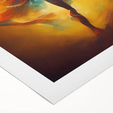 Colorful abstract figurative wall art design on rolled canvas, showcasing vibrant shapes and textures, ideal for modern decor.