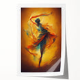 Abstract figurative wall art print showcasing vibrant colors and fluid shapes, ideal for modern decor or artistic home accents.