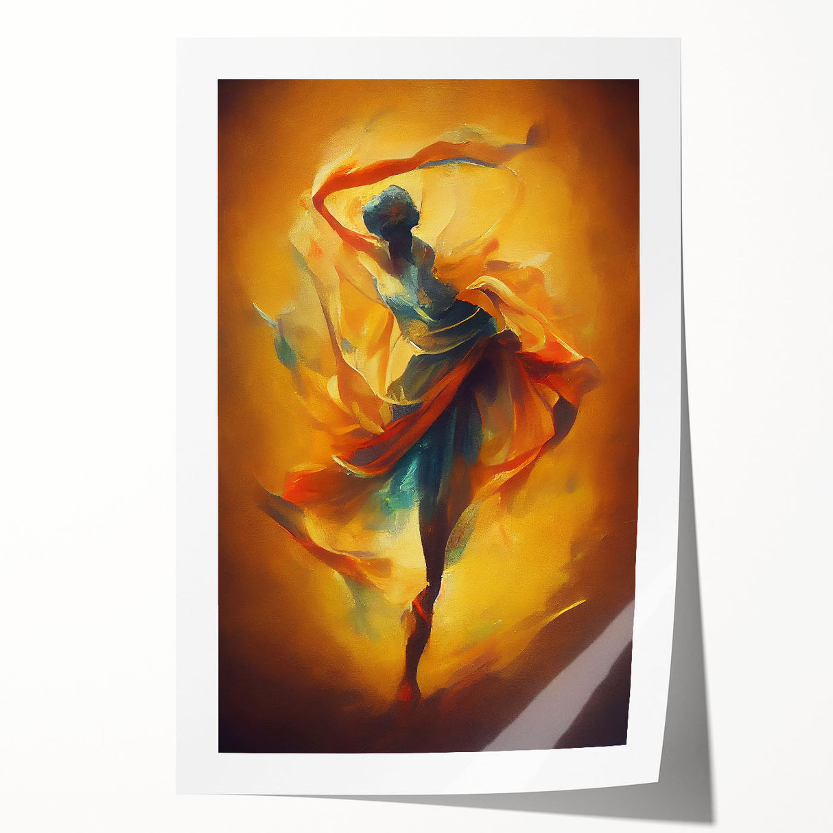 Abstract figurative wall art print showcasing vibrant colors and fluid shapes, ideal for modern decor or artistic home accents.