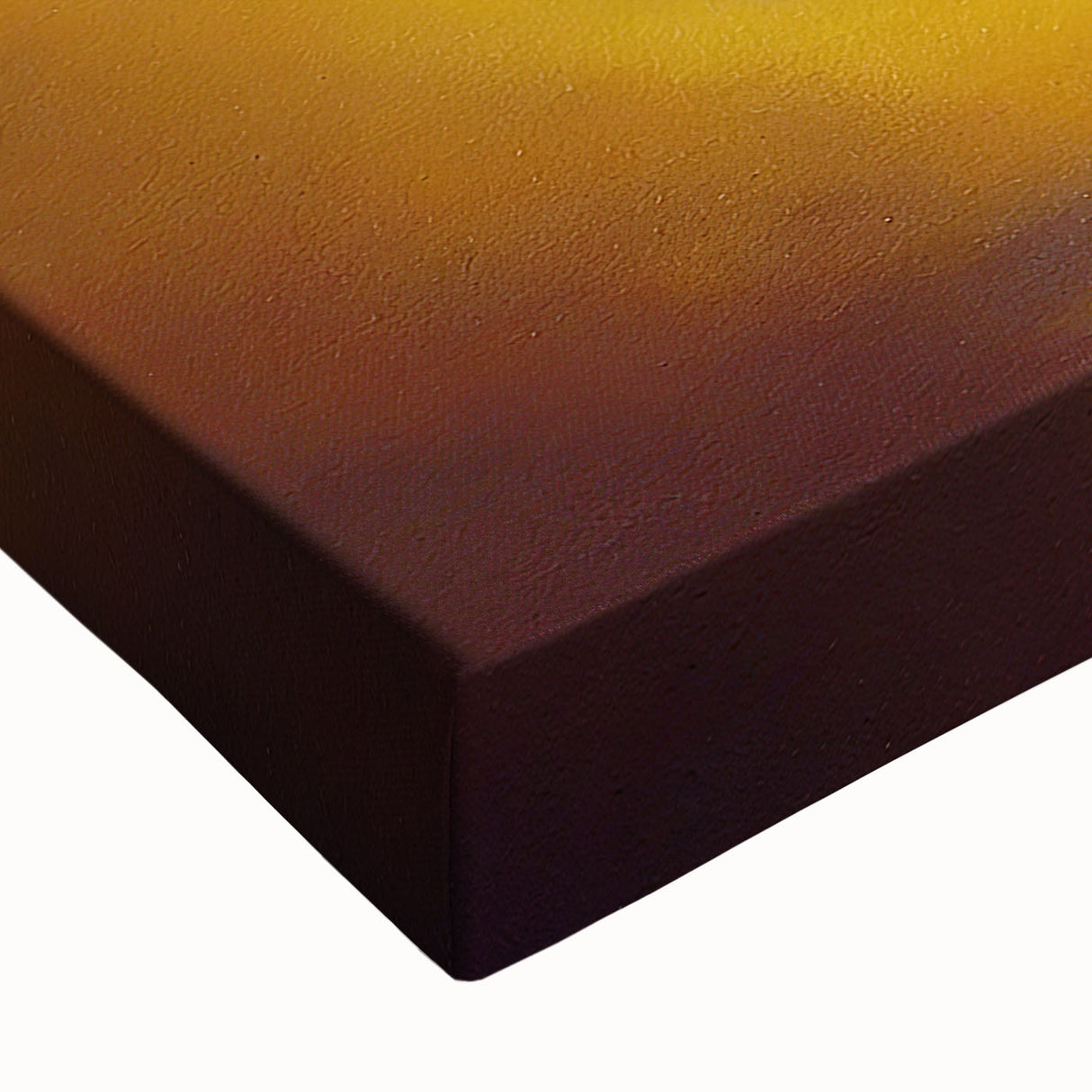 Close-up of an abstract figurative design on stretched canvas wall art, showcasing vibrant colors and intricate brushwork, perfect for modern decor.