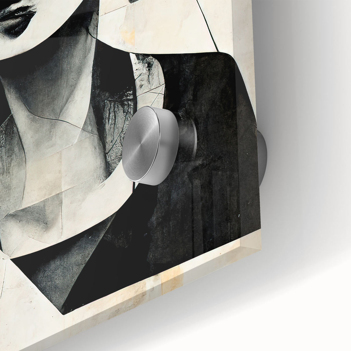Close-up of a vibrant abstract figurative design wall art piece, showcasing bold colors and fluid shapes, perfect for modern decor.