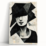 Abstract figurative wall art collection on stretched canvas, showcasing vibrant colors and dynamic shapes, ideal for modern home decor.