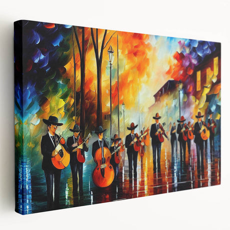 Abstract figurative wall art design on stretched canvas, showcasing vibrant colors and fluid shapes, perfect for modern home decor.