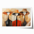 Abstract figurative wall art print showcasing vibrant colors and dynamic shapes, ideal for modern home decor and artistic expression.