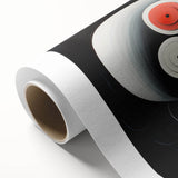 Abstract figurative wall art featuring vibrant colors and fluid shapes, showcasing a modern design on rolled canvas for easy display.