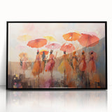 Framed abstract figurative wall art featuring a vibrant black and white design, perfect for modern home decor or office spaces.