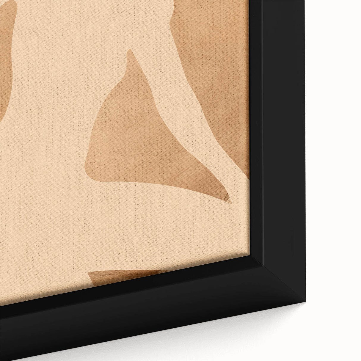 Close-up of a framed abstract figurative design wall art, showcasing vibrant colors and intricate patterns in modern decor style.