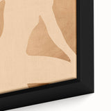 Close-up of a framed abstract figurative design wall art, showcasing vibrant colors and intricate patterns in modern decor style.